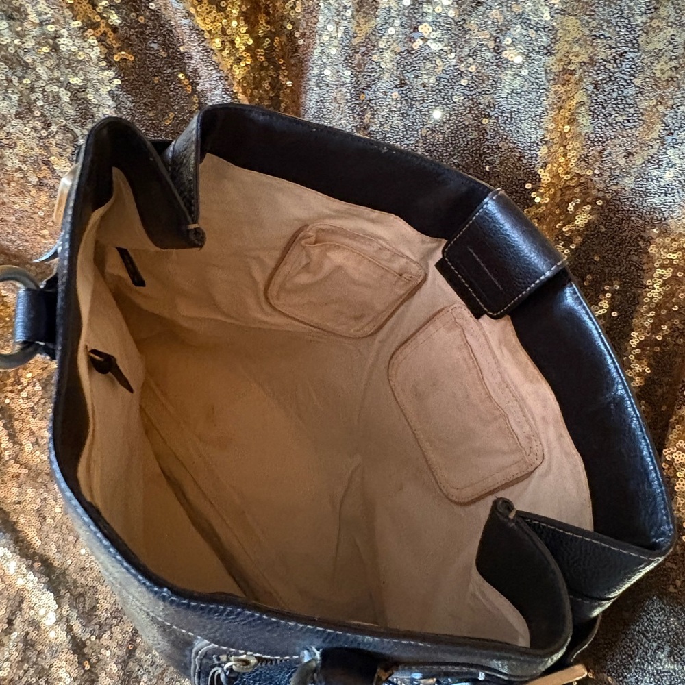 DKNY Black Backpack with Structured Design